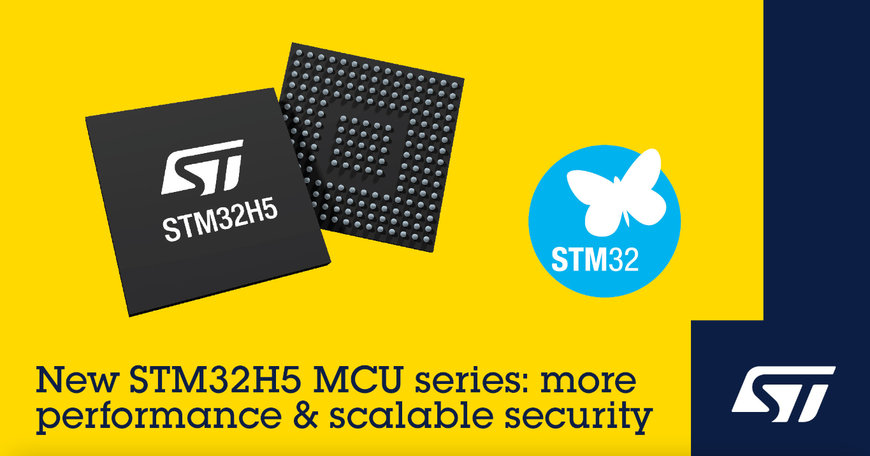 STMICROELECTRONICS INTRODUCES NEW STM32H5 MCU SERIES